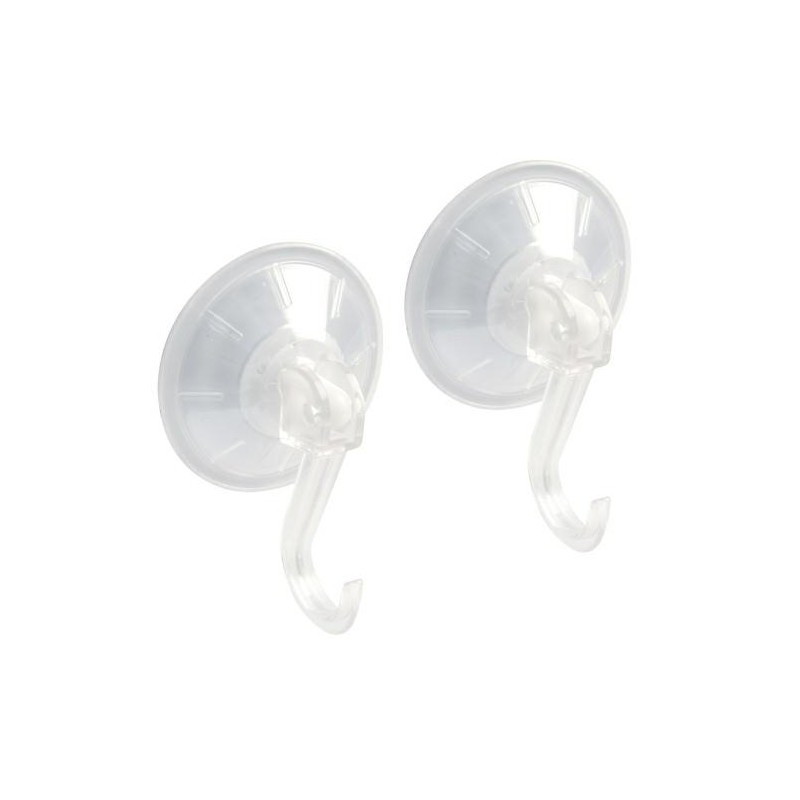 Wieszaki na przyssawkę 45mm transparentne 2szt. mod.215 DIS