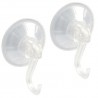 Wieszaki na przyssawkę 45mm transparentne 2szt. mod.215 DIS