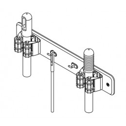 Wieszak na szczotkę podwójny na wcisk inox mod. 761 DIS