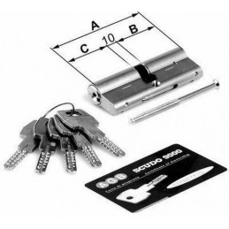 Wkładka Scudo 9000-100 40/60 nikiel mat