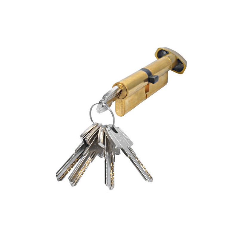 Wkładka z gałką do drzwi 90mm G45/45 mosiądzowana mod. T-60 TESA