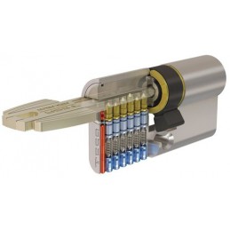 Wkładka z gałką do drzwi 90mm G45/45 mosiądzowana mod. T-60 TESA