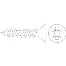 Wkręty 2,5x25mm żółty ocynk łeb stożkowy PZ 26szt.