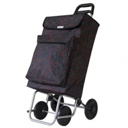 Wózek na zakupy termos 5-48l czarny  w czerwone wzory