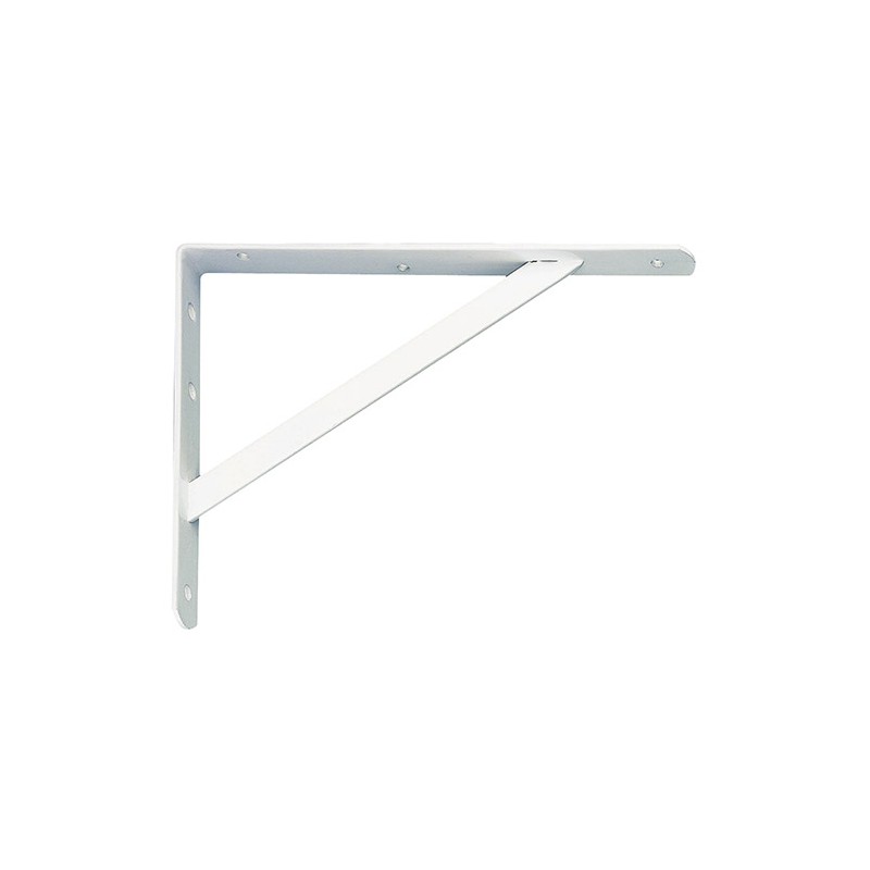 Wspornik półki wzmocniony stal biały 250x200mm mod. 9