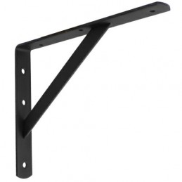 Wspornik półki wzmocniony stal czarny 250x200mm mod. 9