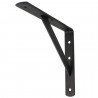 Wspornik półki wzmocniony stal czarny 250x200mm mod. 9