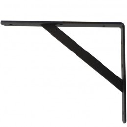 Wspornik półki wzmocniony stal czarny 250x200mm mod. 9