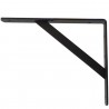 Wspornik półki wzmocniony stal czarny 250x200mm mod. 9