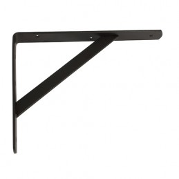 Wspornik półki wzmocniony stal czarny 300x225mm mod. 9