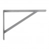 Wspornik półki wzmocniony stalowy srebrny 300x225mm mod. 9