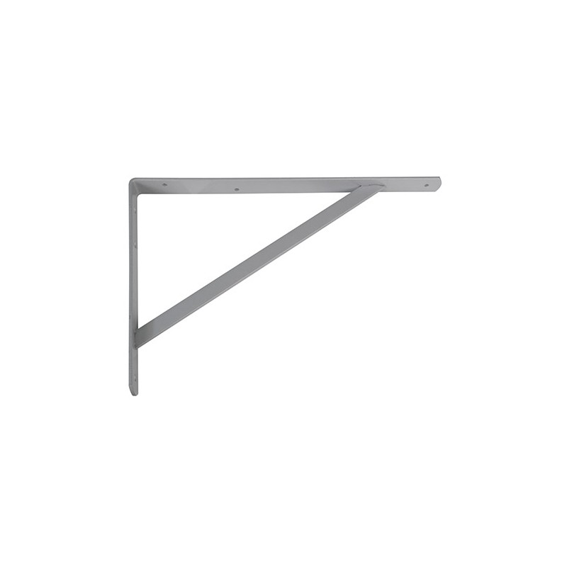 Wspornik półki wzmocniony stalowy srebrny 400x275mm mod. 9