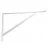Wspornik półki wzmocniony stal biały 500x325mm mod. 9