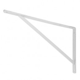 Wspornik półki wzmocniony stal biały 500x325mm mod. 9