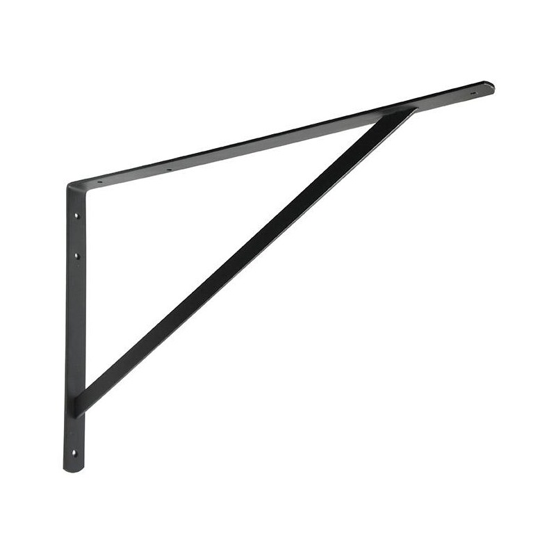 Wspornik półki wzmocniony stal czarny 500x325mm mod. 9