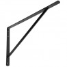 Wspornik półki wzmocniony stal czarny 500x325mm mod. 9