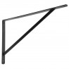 Wspornik półki wzmocniony stal czarny 500x325mm mod. 9