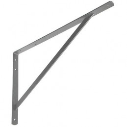 Wspornik półki wzmocniony stalowy srebrny 500x325mm mod. 9