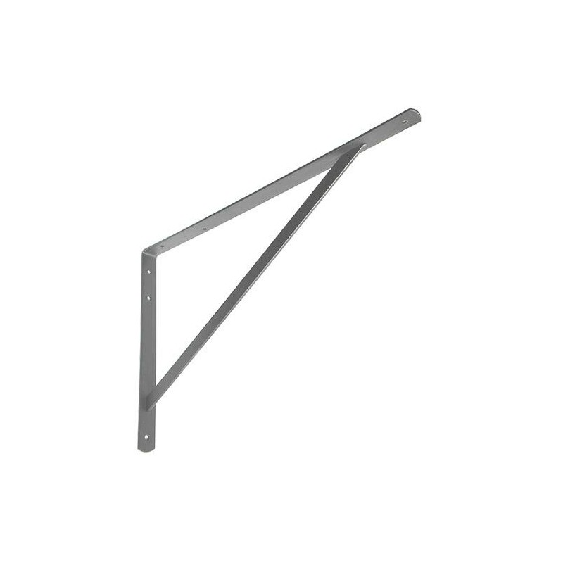 Wspornik półki wzmocniony stalowy srebrny 500x325mm mod. 9