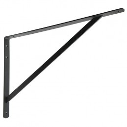 Wspornik półki wzmocniony stal czarny 600x375mm mod. 9