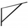 Wspornik półki wzmocniony stal czarny 600x375mm mod. 9