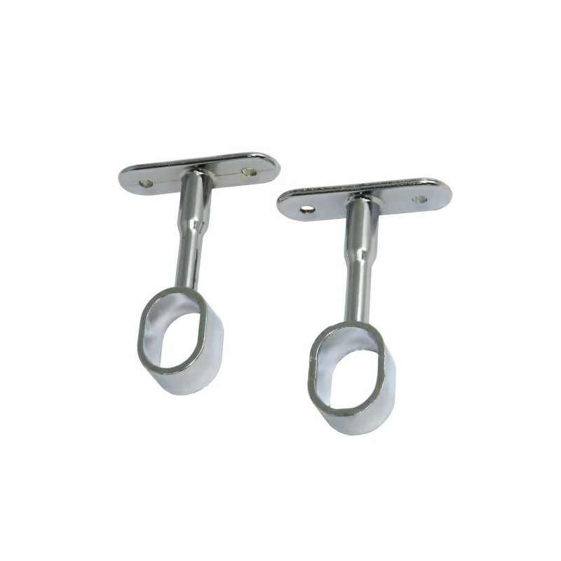 Wspornik uchwyt drążka ubraniowego 22x15mm chrom 2szt mod.13