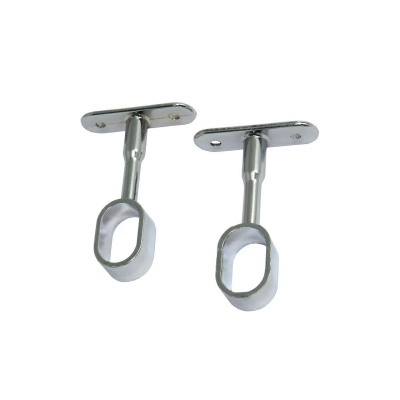 Uchwyt sufitowy drążka ubraniowego 25x15mm chromowany mod.13 2szt.