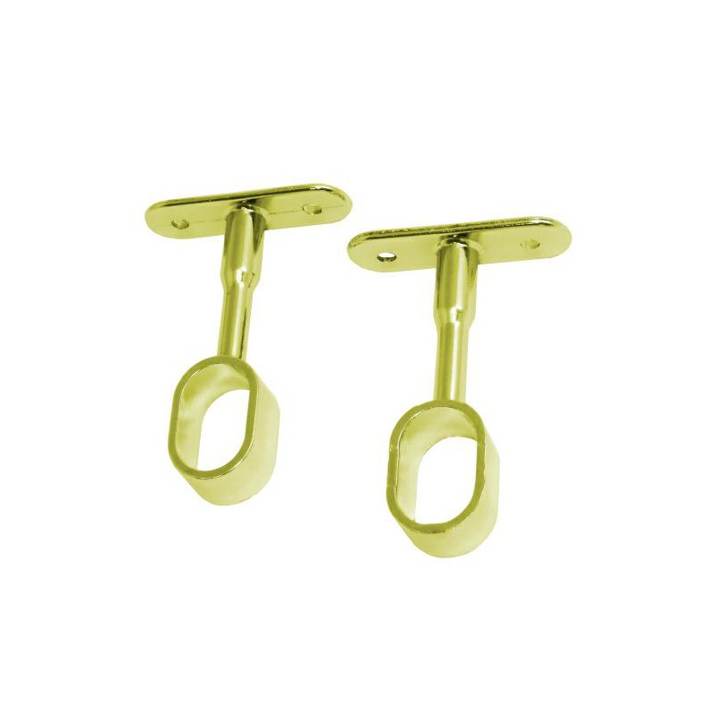 Uchwyt sufitowy drążka ubraniowego 25x15mm mosiądzowany mod.13 2szt.