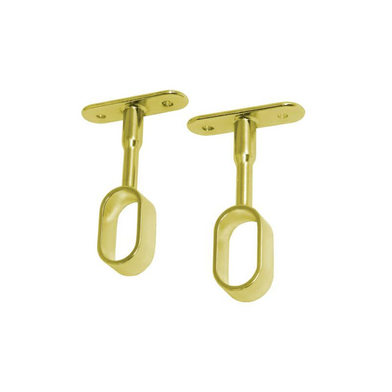 Uchwyt sufitowy drążka ubraniowego 30x15mm mosiądzowany mod.13 2szt.