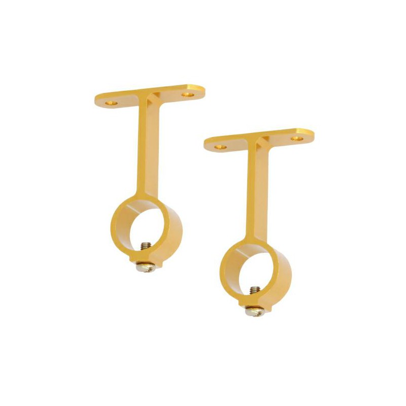 Wspornik uchwyt drążka ubraniowego fi.16mm złoty 2szt. mod. 3