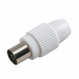 Wtyk antenowy żeński biały mod.3111