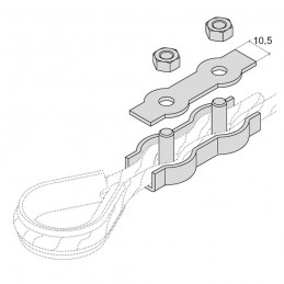 Zacisk rynienkowy 30110-5mm cynkow DIS