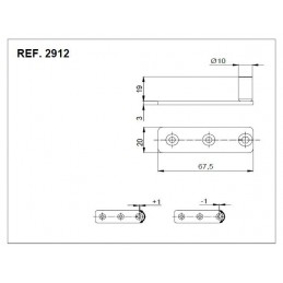 Zaczep 2912 czarny śr.10mm wys.22mm AMIG