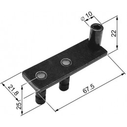 Zaczep czarn śr.10mm21,8x25x67,5x22