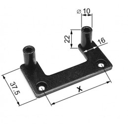 Zaczep czarny śr.10mm 37,5x56x16x22