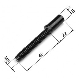 Zaczep wkręcany M8 czarny