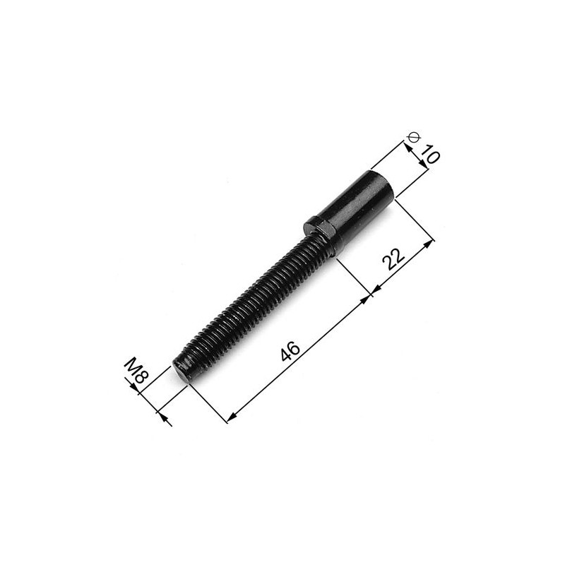 Zaczep wkręcany M8 czarny