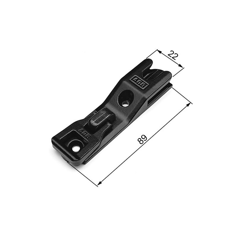 Zaczep zamknięcia czarny 89x22