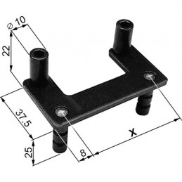 Zaczep zamknięcia podw.czarny56mm