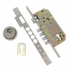 Zamek bolcowy na wkładkę 85/50 chrom mat mod. 110 z akcesoriami