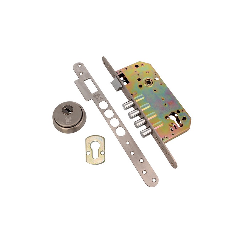 Zamek bolcowy na wkładkę 85/50 INOX mod. 111 z akcesoriami