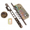 Zamek bolcowy na wkładkę 85/50 złoto antyczne mod. 111 z akcesoriami