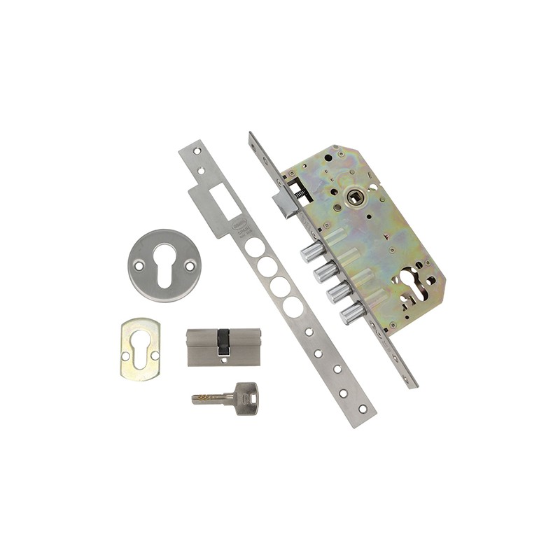 Zamek bolcowy na wkładkę 85/50 INOX mod. 120 z akcesoriami