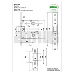 Zamek 2100 47/50 WC złoto antyczne
