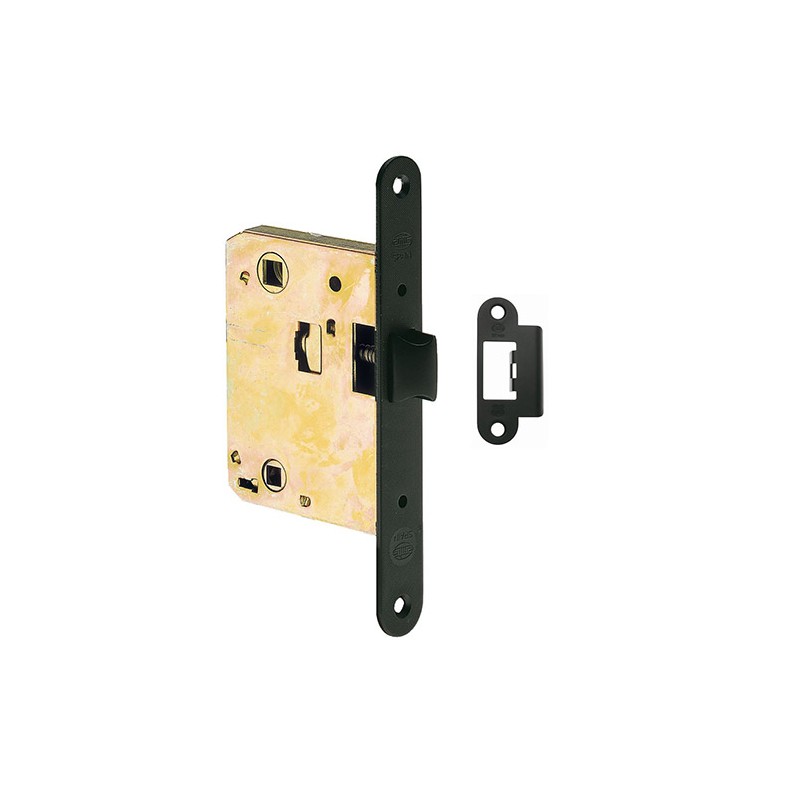 Zamek drzwiowy łazienkowy 70/50 czarny mod. 4000