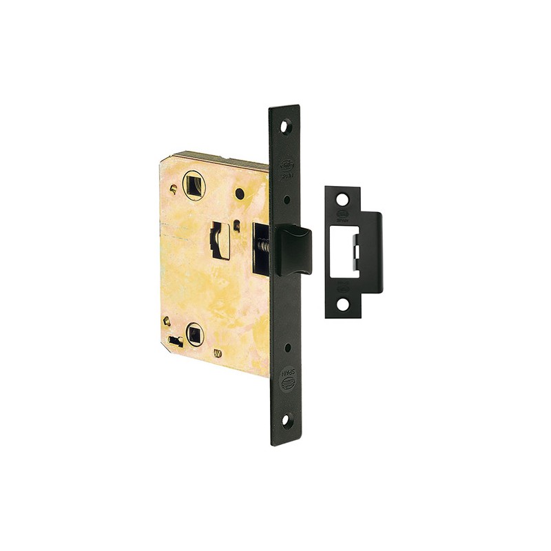 Zamek drzwiowy łazienkowy 70/50 czarny mod. 4100