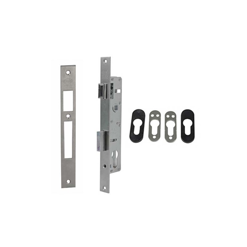 Zamek do drzwi metalowych na wkładkę 85/32 inox mod. 720E