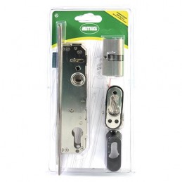 Zamek do drzwi metalowych na wkładkę 85/20 inox mod. 740 DIS z wkładką