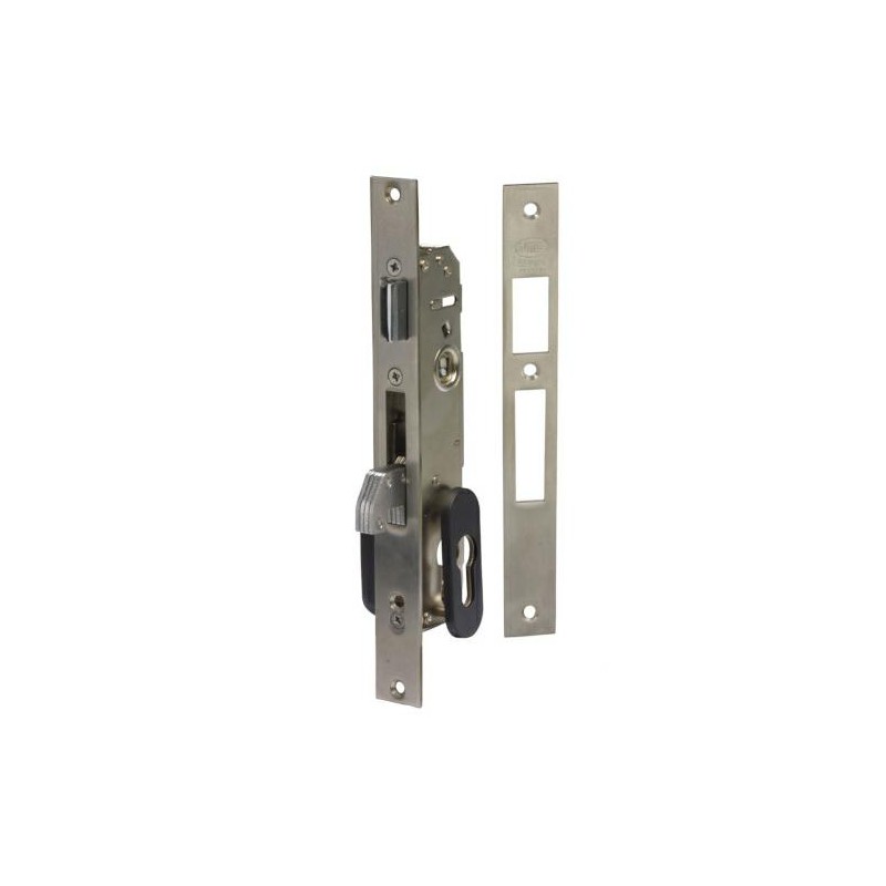 Zamek do drzwi metalowych na wkładkę 85/25 inox mod. 770