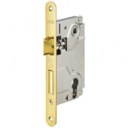 Zamek na wkładkę 85/50 mosiądzowany F18 CENTRO z ryglem